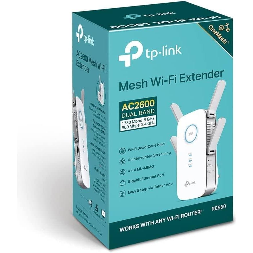 Buy TP-Link,TP-Link AC2600 Wi-Fi Range Extender - RE650 - Gadcet.com | UK | London | Scotland | Wales| Ireland | Near Me | Cheap | Pay In 3 | Network Cards & Adapters